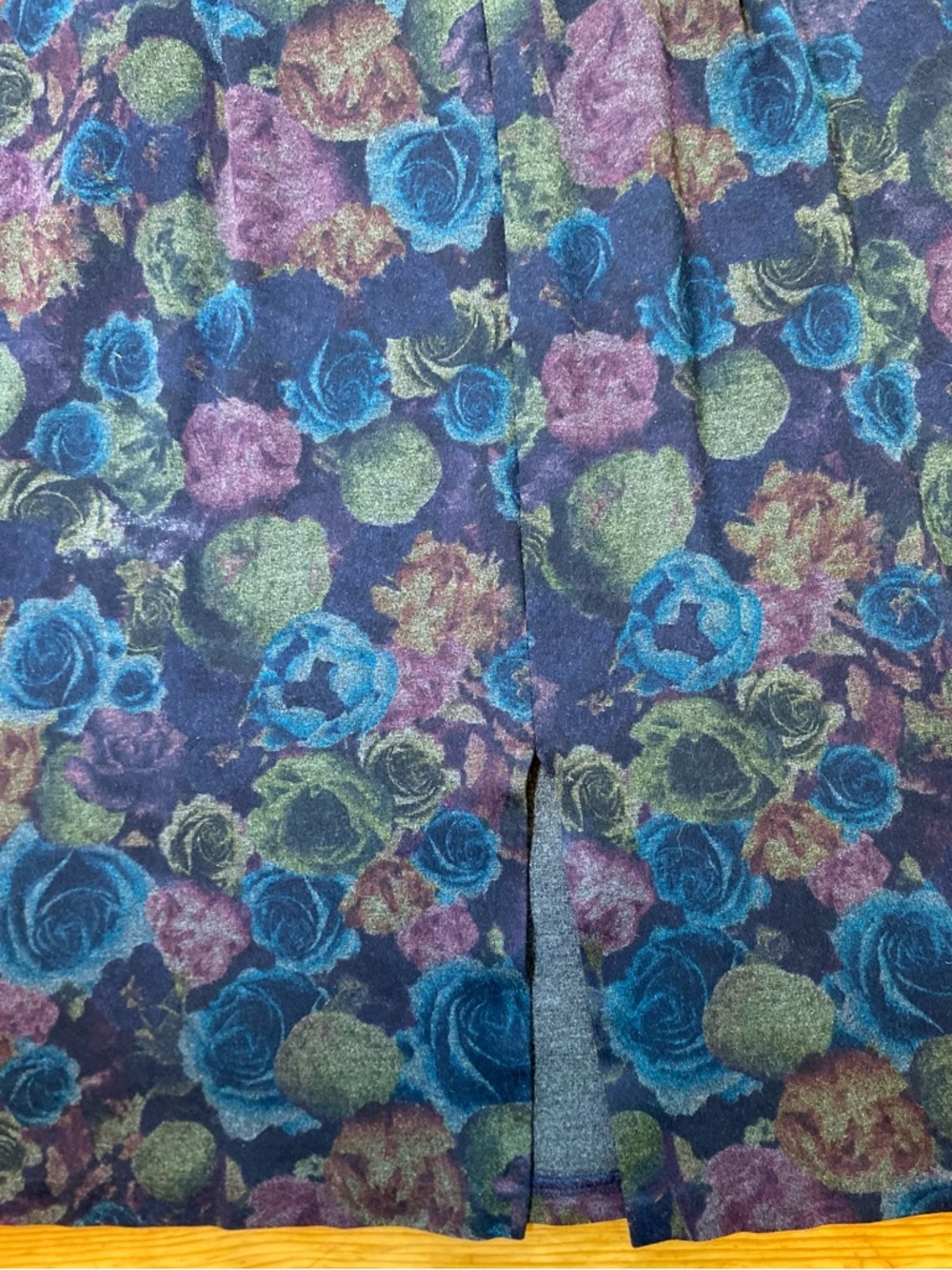 Halogen Fairy Grunge Dark Floral Mock Neck Sheath Midi Dress Size Medium - Picture 3 of 11